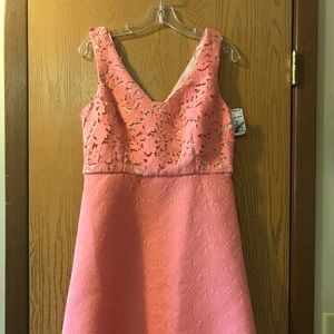 Coral Donna Ricco semi formal dress.